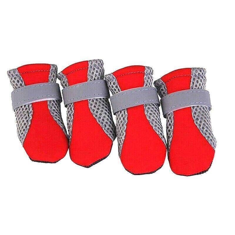 4PCS S Size Anti Slip Waterproof Protective Dog Shoes Rain Boots Pet Socks Booties - Black