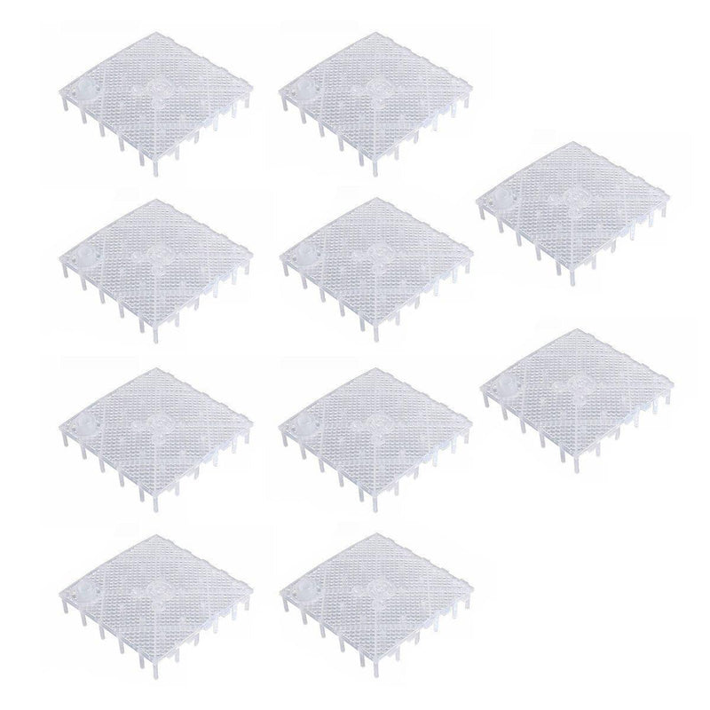 Fish Tank Aquarium Under Gravel Filter System Safe Filtration Plate Board Kit - Clear-10PCS