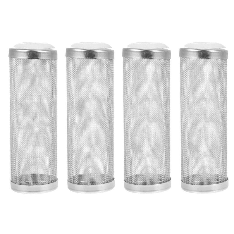 4x Stainless Steel Shrimp Filter Guard Aquarium Intake Protector Fish Safe Mesh - White-4PCS (12mm)