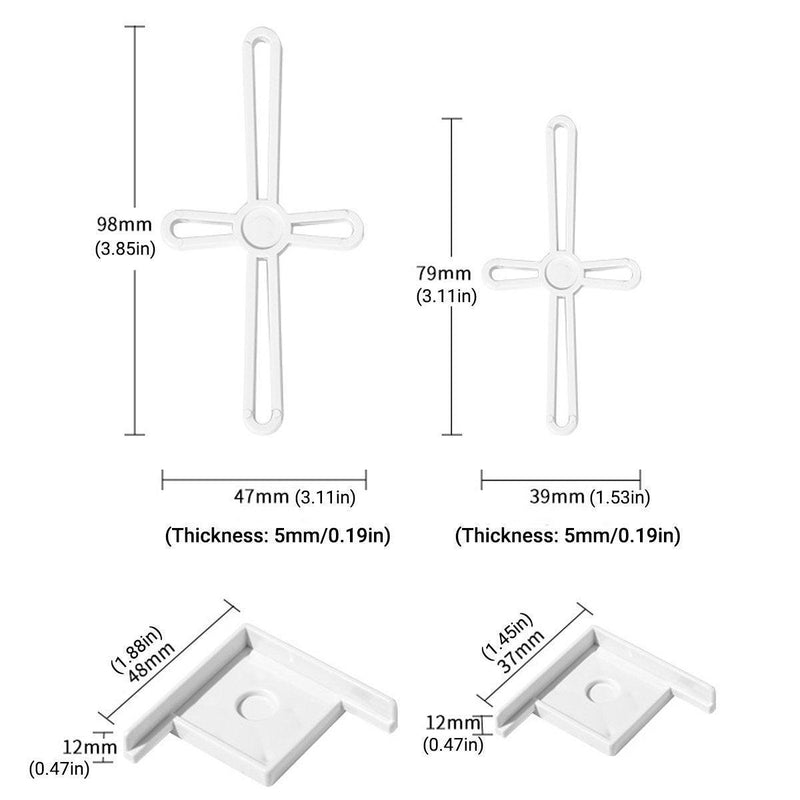 5pcs Plastic Fish Tank Base Bracket Corner Guard Stand Holder for Aquarium Tanks - Black-S