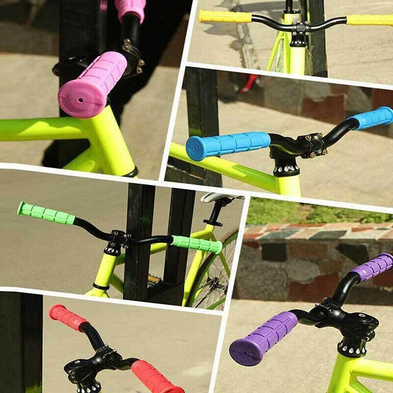 Rubber Grips For Bmx Mtb Cycle Road Mountain Bike Scooter Bicycle Handle Bar - Orange