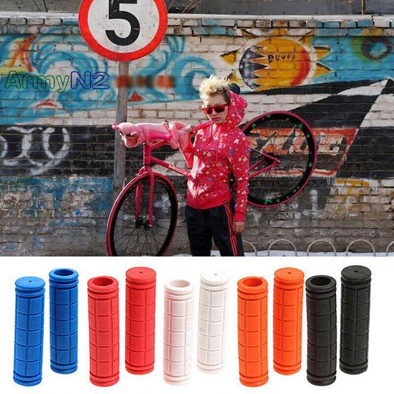 Rubber Grips For Bmx Mtb Cycle Road Mountain Bike Scooter Bicycle Handle Bar - Red