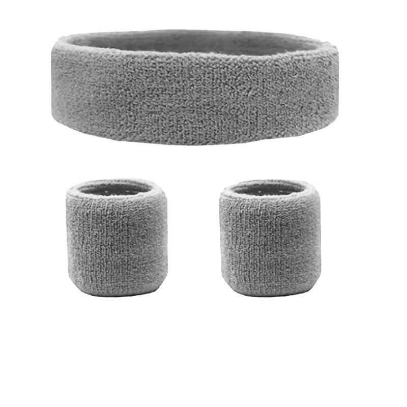 Wristbands Headband Sweatbands Sweat Band For Sport Tennis Badminton Yoga Cotton - Green