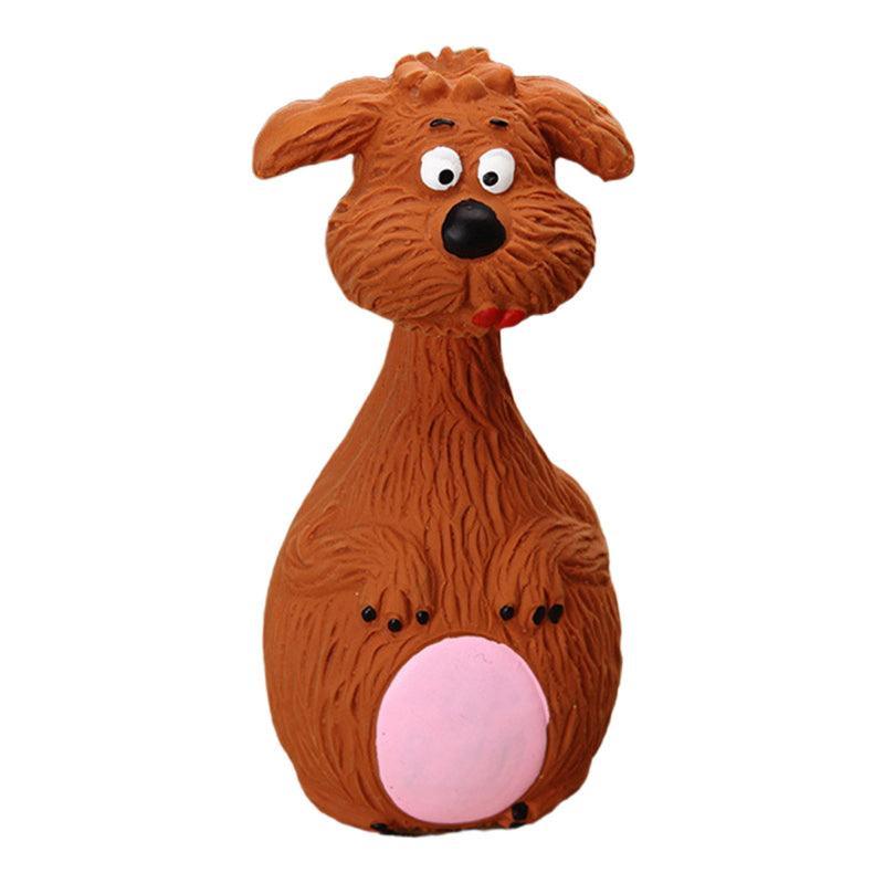 Latex Squeaky Dog Toys Puppy Pet Chew Toys Squeaker Soft and Interactive - White