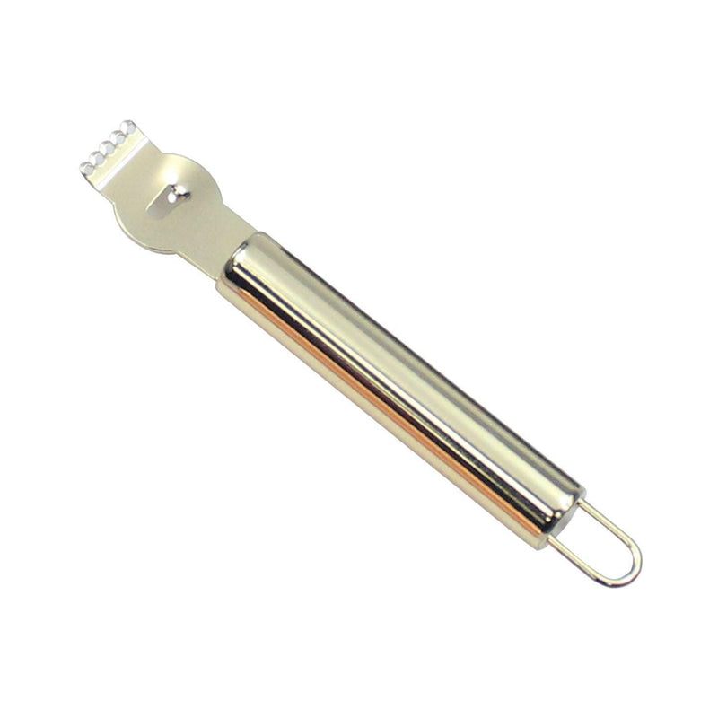 Lemon Zester Grater Knife Tool Stainless Steel with Channel Garnish Citrus Lime - Gold