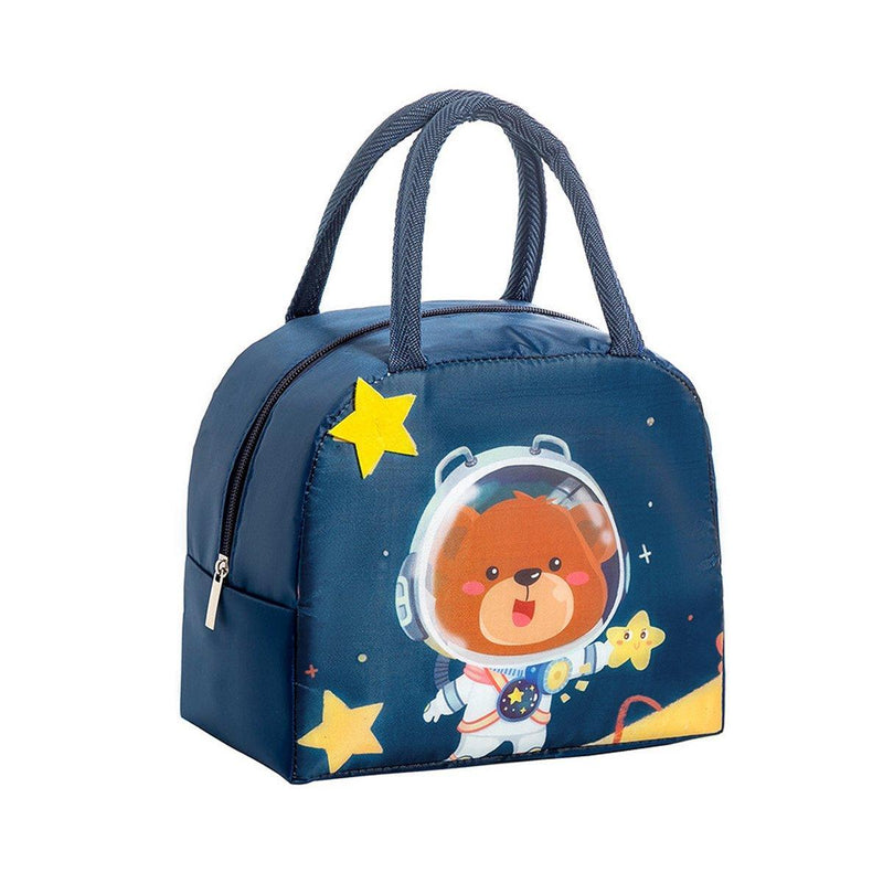 3D Bento Lunch Bag Cartoon Handbag Insulated Food Box Bag for Students LunchTote - Pink Panda