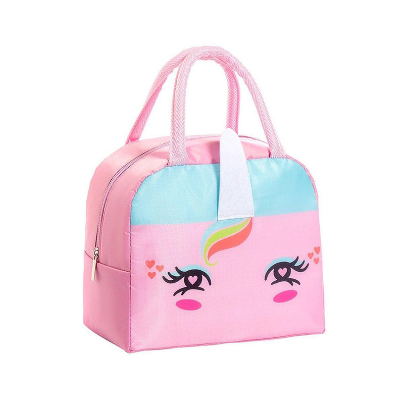 3D Bento Lunch Bag Cartoon Handbag Insulated Food Box Bag for Students LunchTote - Coffee Bear