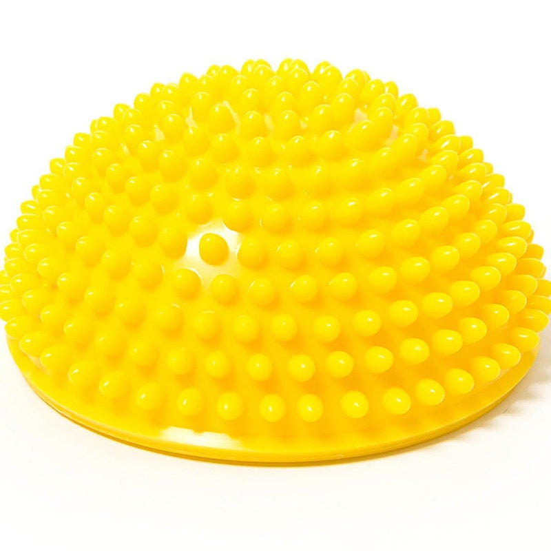 Spiky Massage Ball PVC Half Round Yoga Exercise Foot Hand Cushion - Grey