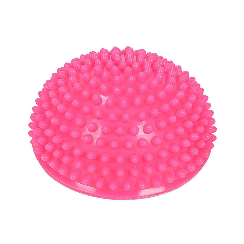 Spiky Massage Ball PVC Half Round Yoga Exercise Foot Hand Cushion - Grey