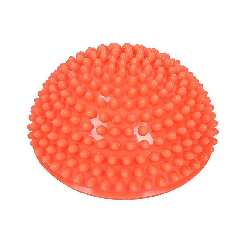 Spiky Massage Ball PVC Half Round Yoga Exercise Foot Hand Cushion - Yellow