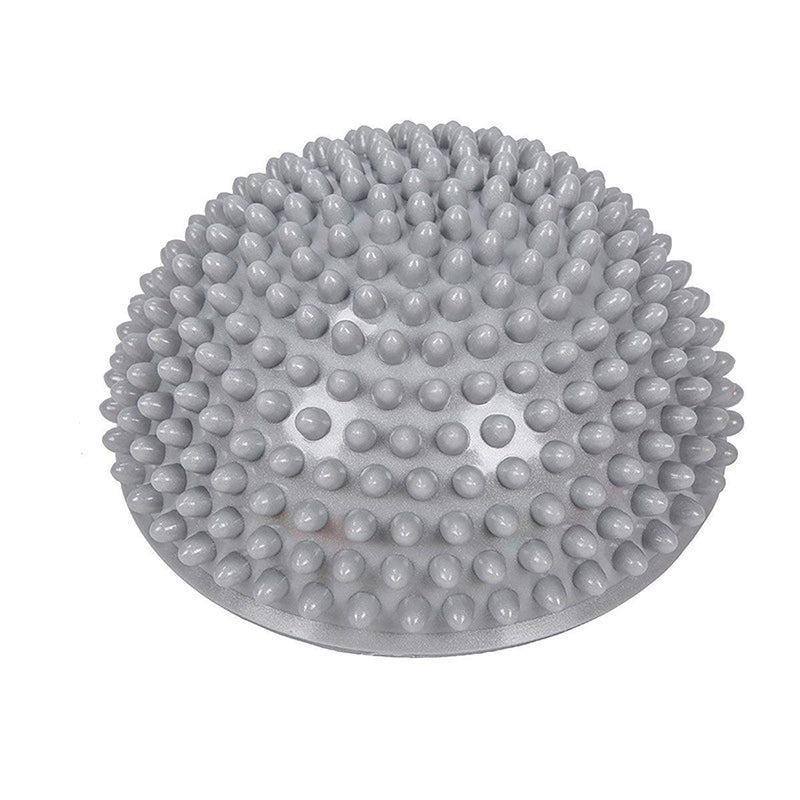 Spiky Massage Ball PVC Half Round Yoga Exercise Foot Hand Cushion - Yellow