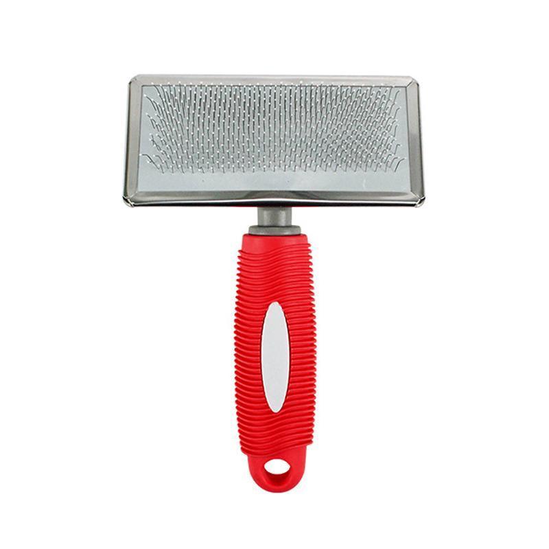 M Size Hair Shedding Grooming Trimmer Comb Brush Slicker Undercoat Rake for Dog Cat - Pink