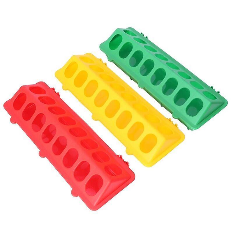 30cm Feeder Storage Trough Quail Drinker Plastic Wild Stable Chick Birds Pigeons - Red