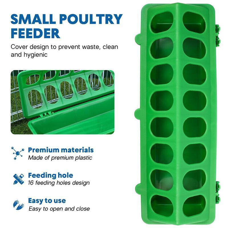 30cm Feeder Storage Trough Quail Drinker Plastic Wild Stable Chick Birds Pigeons - Red