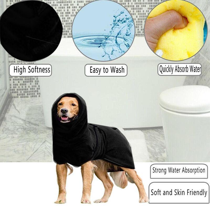 Dog Puppy Hoodies Jacket Solid Coat Pet Winter Soft Warm Clothes S-5XL Lake Blue - S