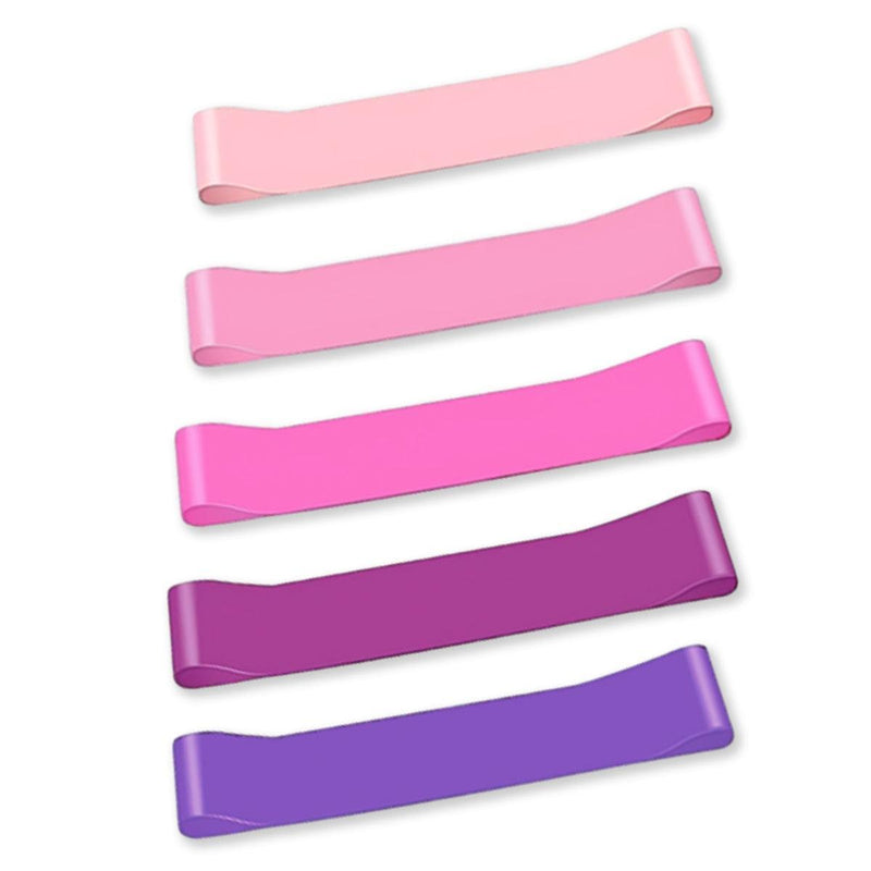 Exercise Resistance Bands Loop Power Strength Training Fitness Yoga Pilates Gym - Rose Red (600*50*0.9MM)