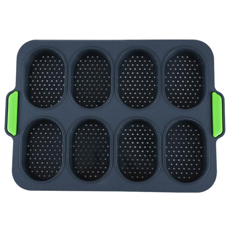 Silicone Cake Mould Oval 8 Compartment Non Stick Baking Pan Kitchen Tools Set