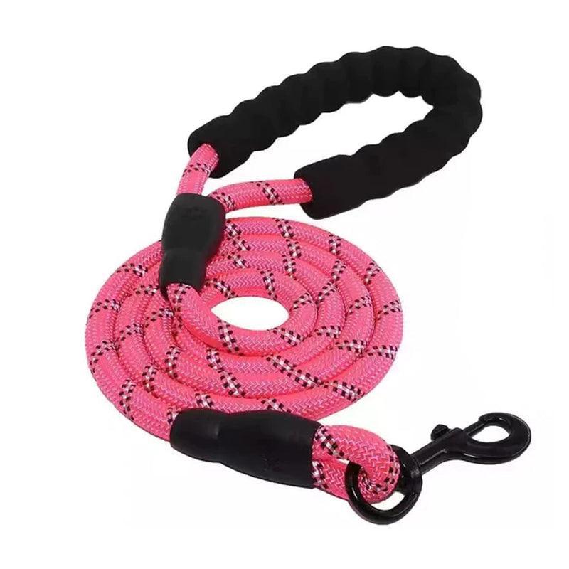 Nylon Training Dog Leash Heavy Duty Pet Products Strong Rope Recall Lead Leashes - Pink