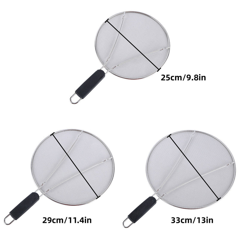 Stainless Steel Mesh Cover Anti Scald Filter Screen Anti Splash Lid For Kitchen - 29cm