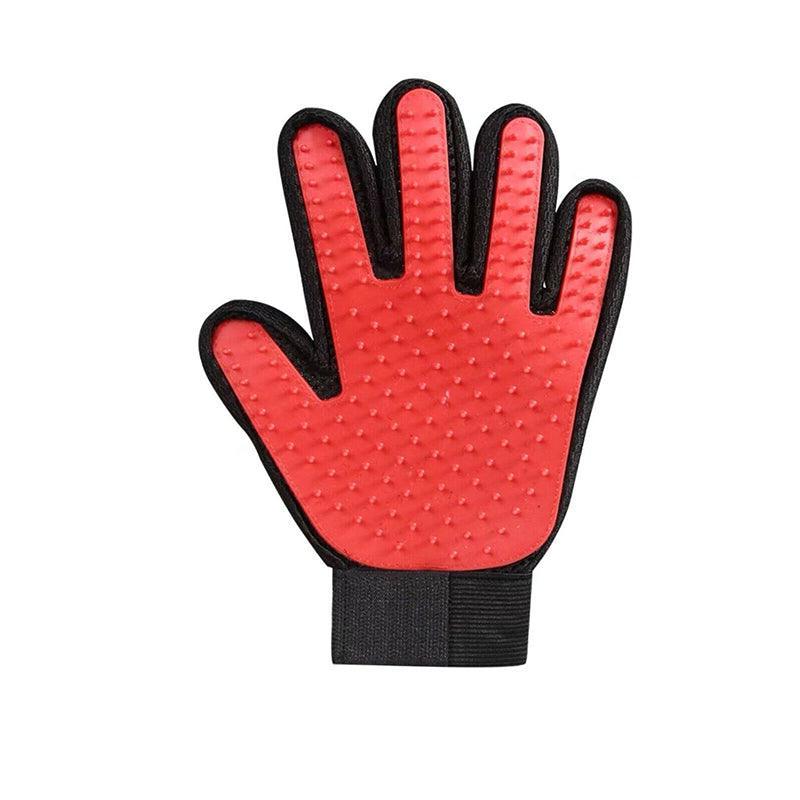 Pet Dog Cat Massage Hair Removal Grooming Comb Touch Cleaning Brush Magic Glove - Blue Right Hand