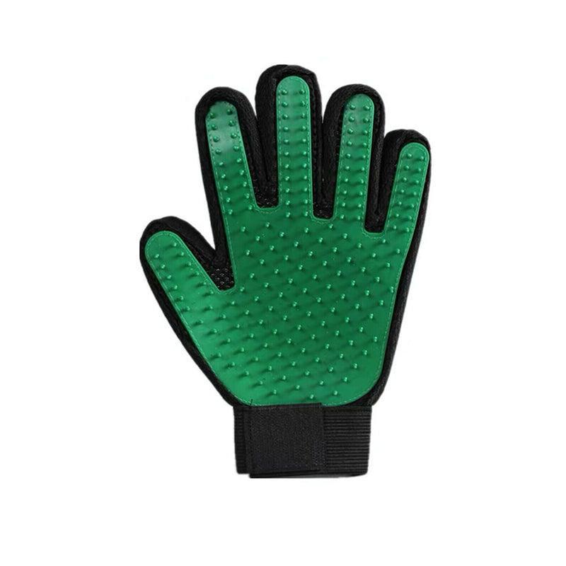 Pet Dog Cat Massage Hair Removal Grooming Comb Touch Cleaning Brush Magic Glove - Green Right Hand