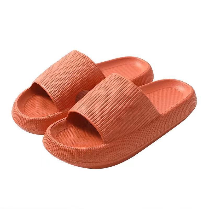 Ultra-Soft Pillow Slides EVA Slippers for Indoor Outdoor Use – Thick Anti-Slip Sole - Black 40-41
