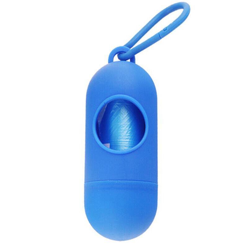 Portable Dog Waste Bag Dispenser with Refill Rolls for Pet Walking Cleanup - Green
