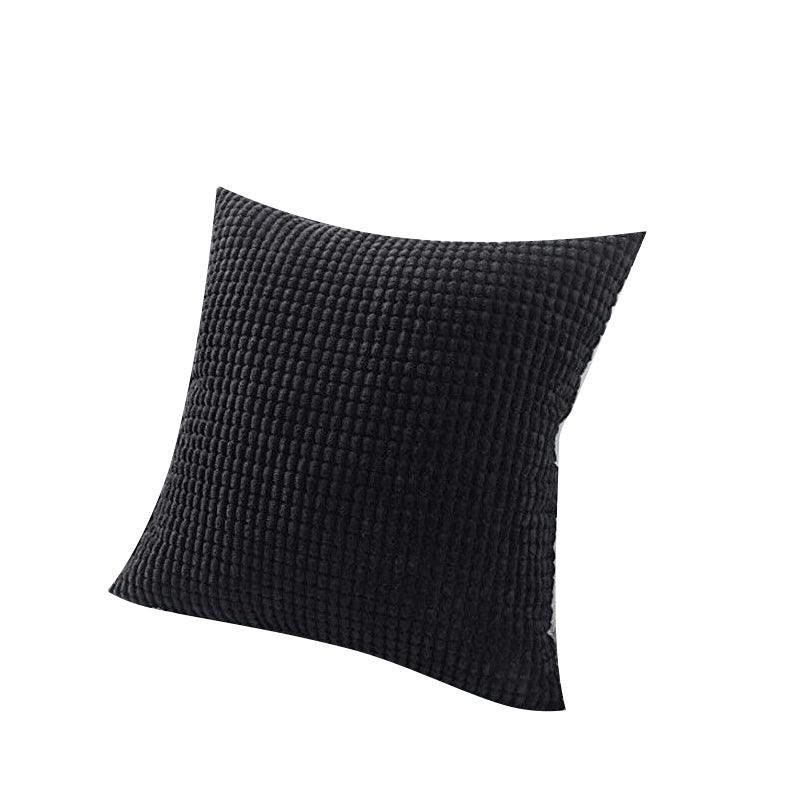 45X45 Plain Solid Colour Cushion Cover Decorative Pillow Case Home Multicoloured - Dark Grey