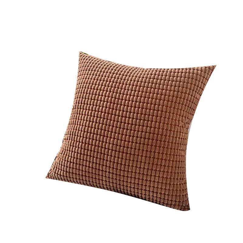 45X45 Plain Solid Colour Cushion Cover Decorative Pillow Case Home Multicoloured - Red