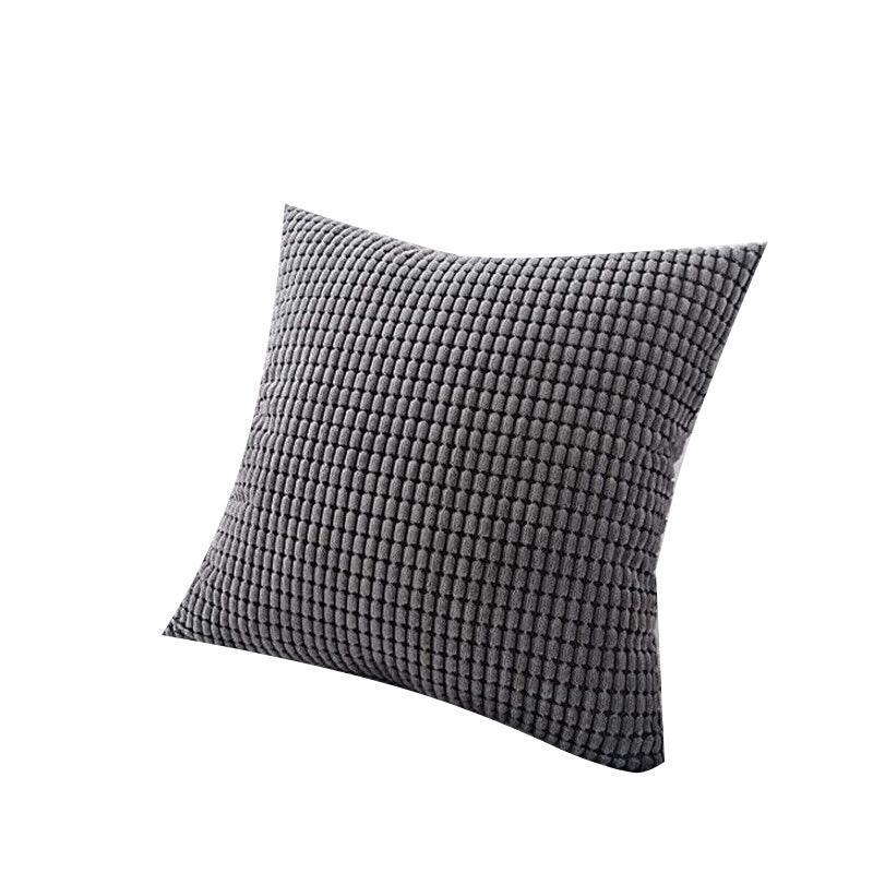 45X45 Plain Solid Colour Cushion Cover Decorative Pillow Case Home Multicoloured - White