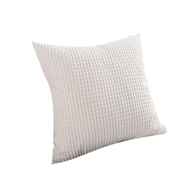 45X45 Plain Solid Colour Cushion Cover Decorative Pillow Case Home Multicoloured - Orange