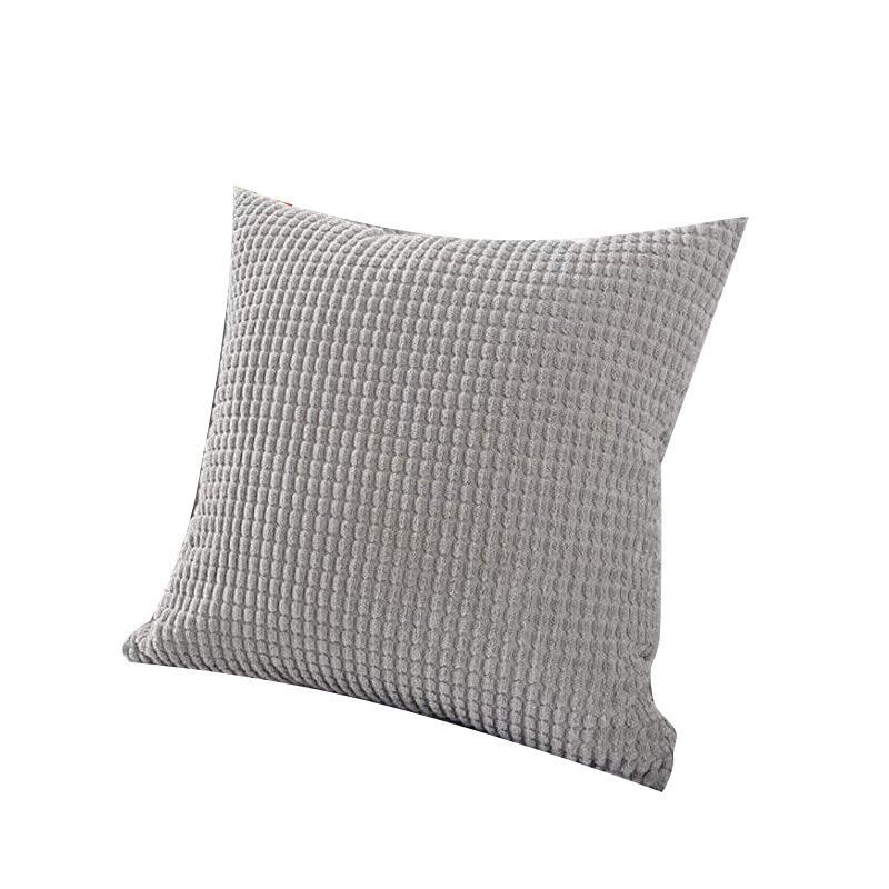 45X45 Plain Solid Colour Cushion Cover Decorative Pillow Case Home Multicoloured - Orange