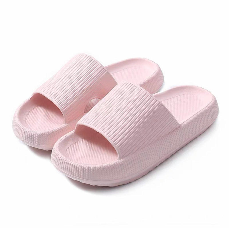 Ultra-Soft Pillow Slides EVA Slippers for Indoor Outdoor Use – Thick Anti-Slip Sole - Orange 36-37
