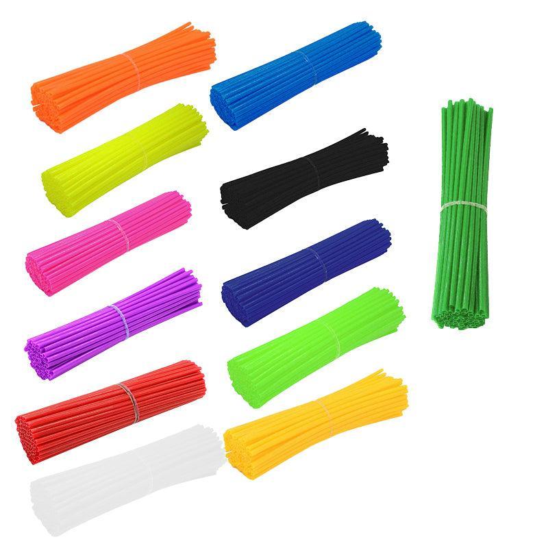 72PCS Wheel Spoke Wrap Sleeves Mountain Bike Bicycle Mtb Wraps Skins Covers - White