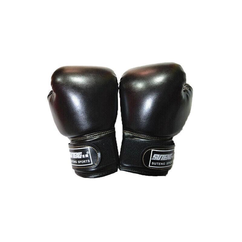 Boxing Sparring Training Gloves MMA Kickboxing Punching Gloves for Practice Sessions - Black