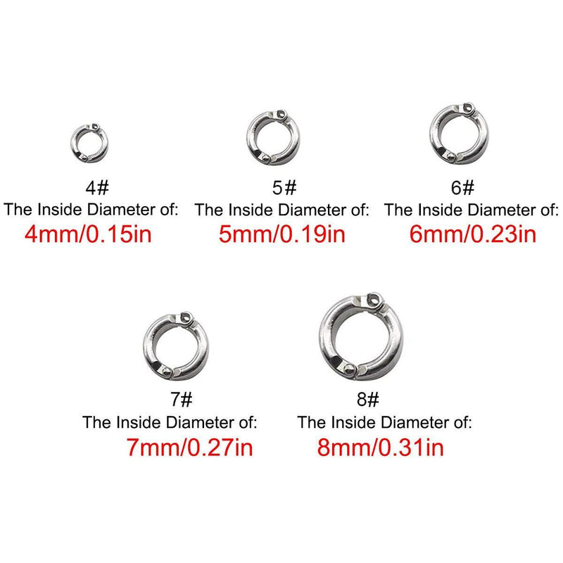 Parrot Leg Ring Anti Slip Bird Anklet Elastic Rope with Alloy Fasteners Supplies - 7mm