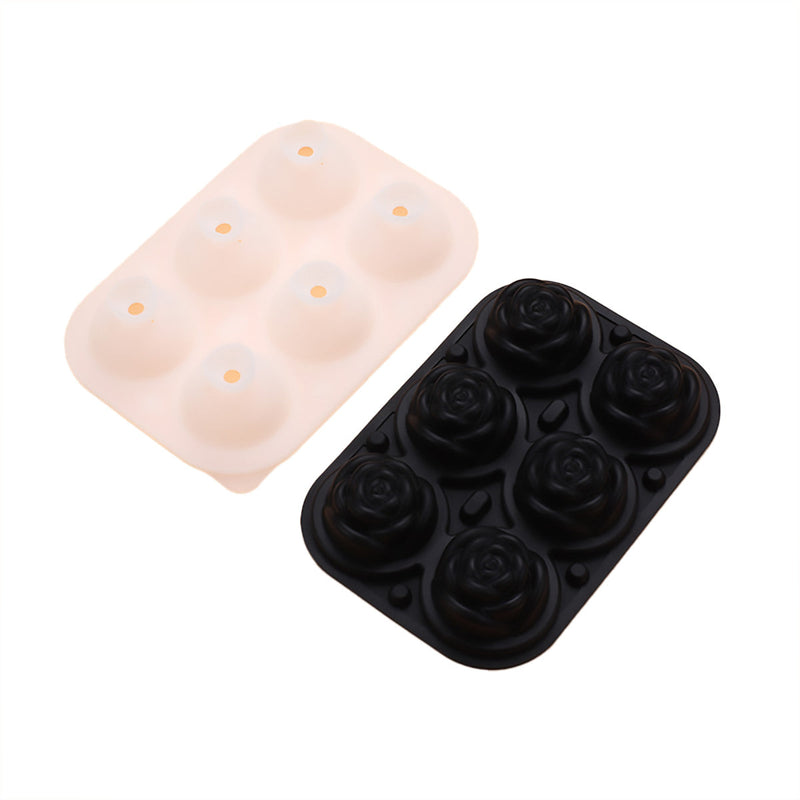 Large Ice Cube Tray Rose Maker Silicone Mold Whiskey Chocolate Jelly Mould DIY - Green