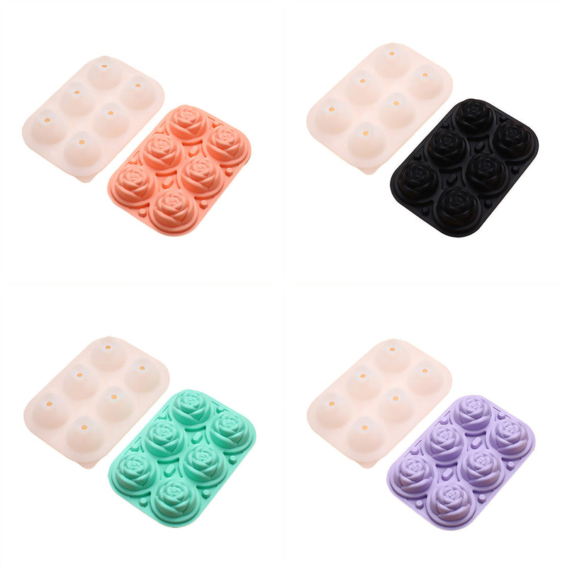 Large Ice Cube Tray Rose Maker Silicone Mold Whiskey Chocolate Jelly Mould DIY - Pink