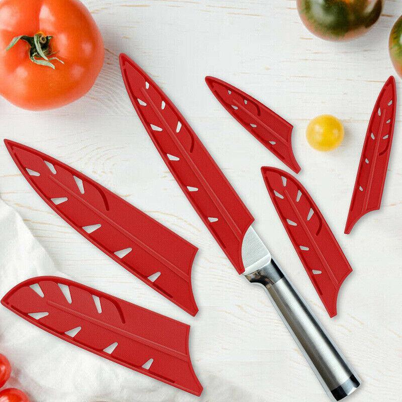 Plastic Knife Sheath Edge Guard Cover Scabbard Slicing Blade Red Protector Chef - Scabbard-5in