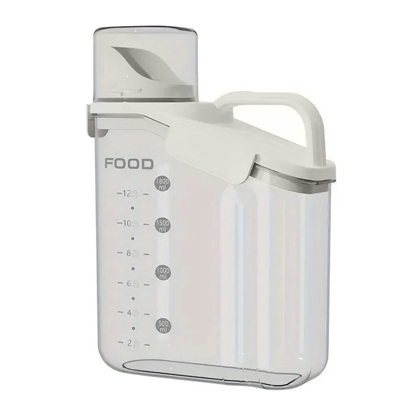 2Sizes Portable Transparent Grain Storage Jar Cat Food Rice Snack Tea Container - 2800ML