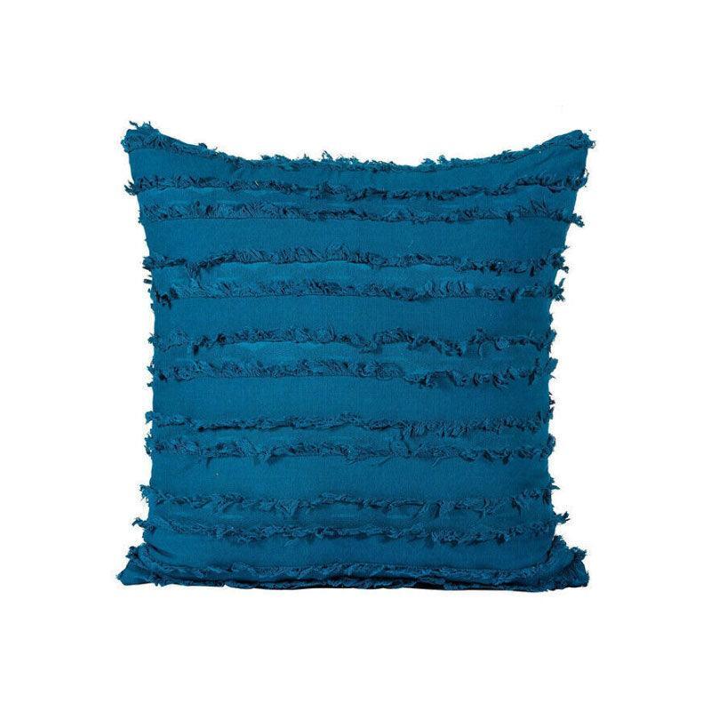 Boho Tassel Fringe Striped Cushion Cover Soft Home Decor Sofa Throw Pillow Case - Grey