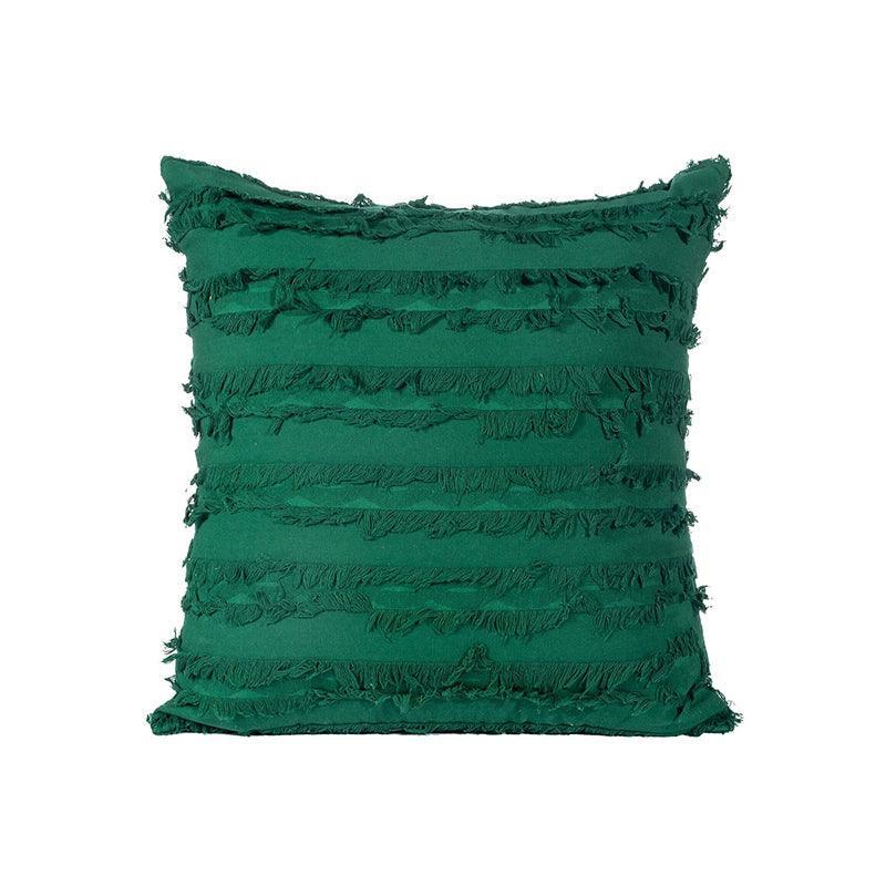 Boho Tassel Fringe Striped Cushion Cover Soft Home Decor Sofa Throw Pillow Case - Grey