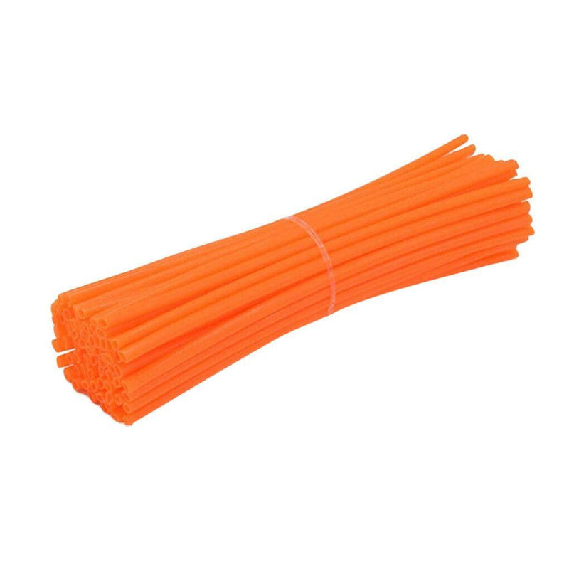 72PCS Wheel Spoke Wrap Sleeves Mountain Bike Bicycle Mtb Wraps Skins Covers - Yellow