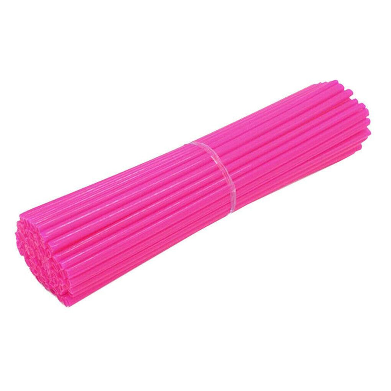 72PCS Wheel Spoke Wrap Sleeves Mountain Bike Bicycle Mtb Wraps Skins Covers - Yellow
