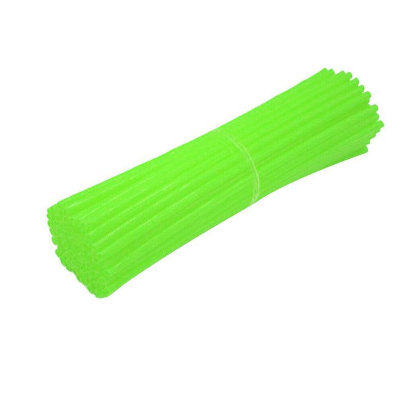 72PCS Wheel Spoke Wrap Sleeves Mountain Bike Bicycle Mtb Wraps Skins Covers - Yellow