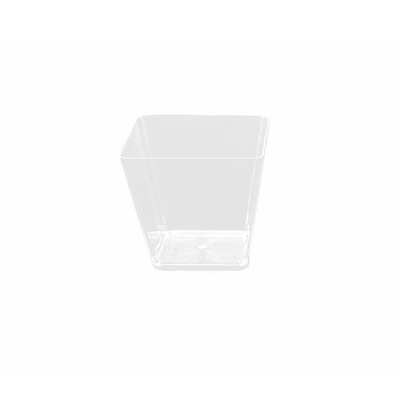 40-50 Pcs Mousse Cake Dessert Cups Clear Plastic Sample Drink Wine Jelly Tumbler - 50PCS-Square-58*75MM