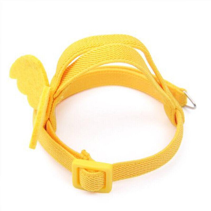 Parrot Bird Harness Leash Adjustable Flying Training Rope Cockatiel Conure Budgie - Pink