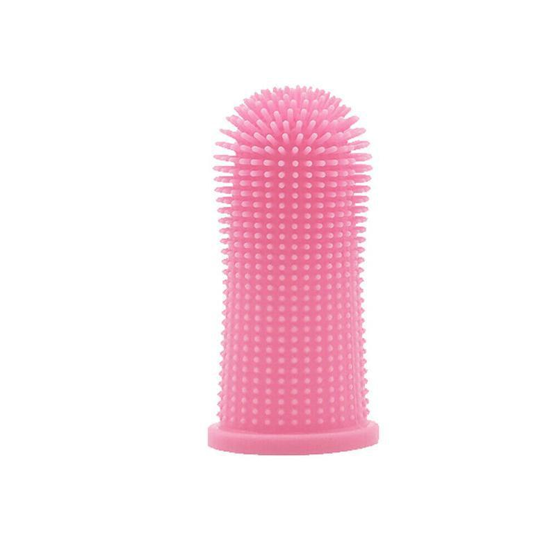 Premium Oral Care Dog Cat Toothbrush Finger Toothbrush Finger Silicone - Yellow