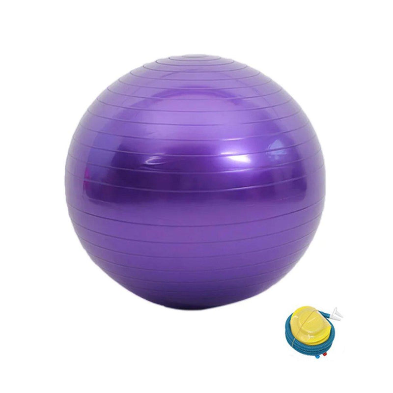 Explosion-Proof Thickened Inflatable Yoga Ball Massage Fitness Stability Ball - Purple - 75cm
