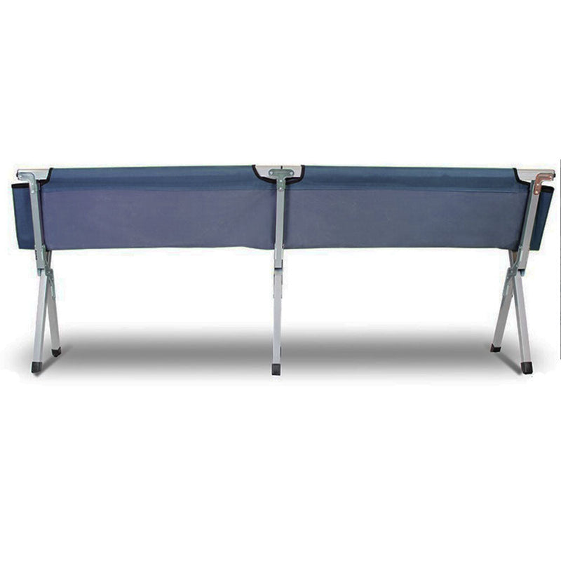 Camping Bed Folding Stretcher Light Weight w/ Carry Bag Camp Portable - navy